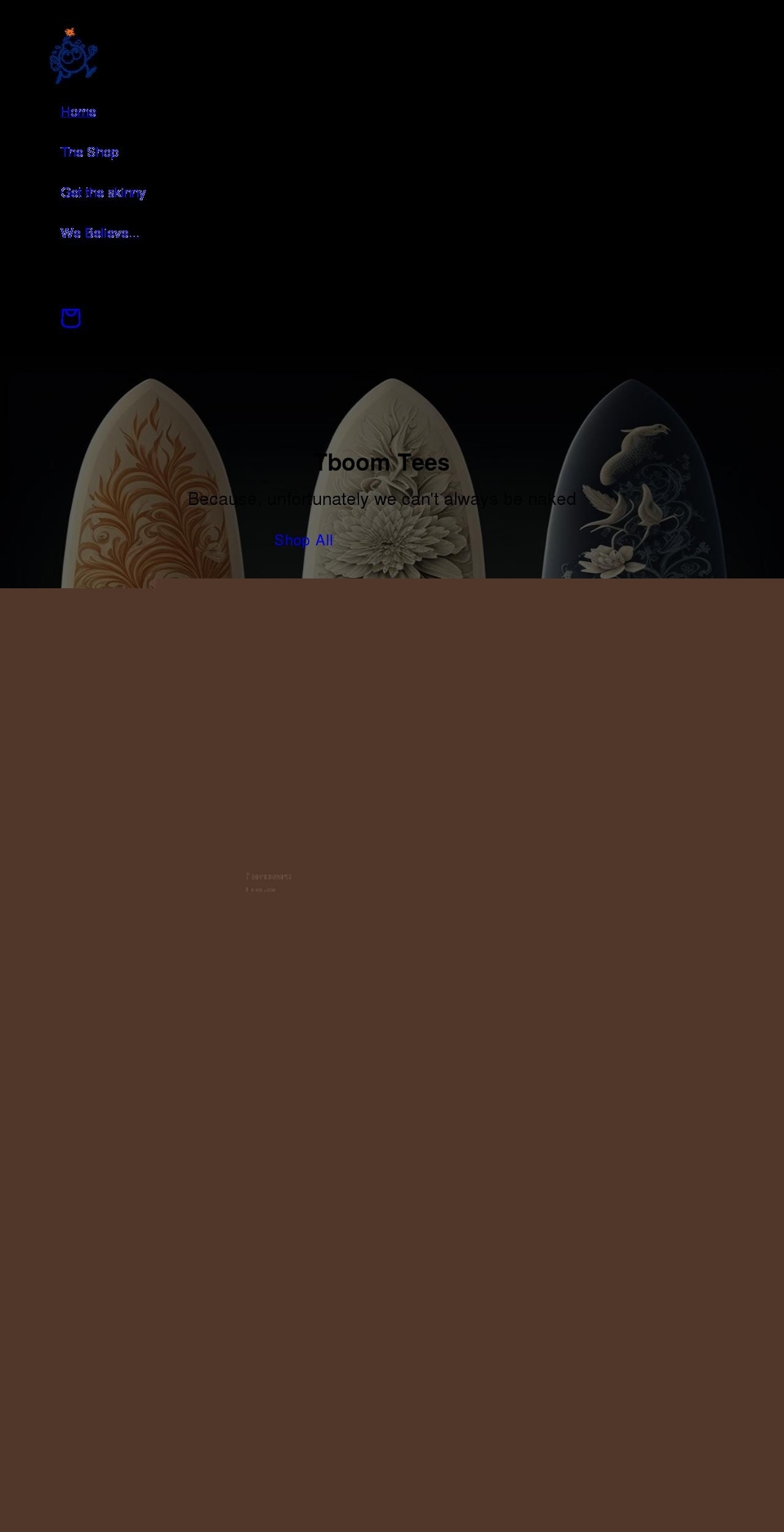 tboomtees.com shopify website screenshot