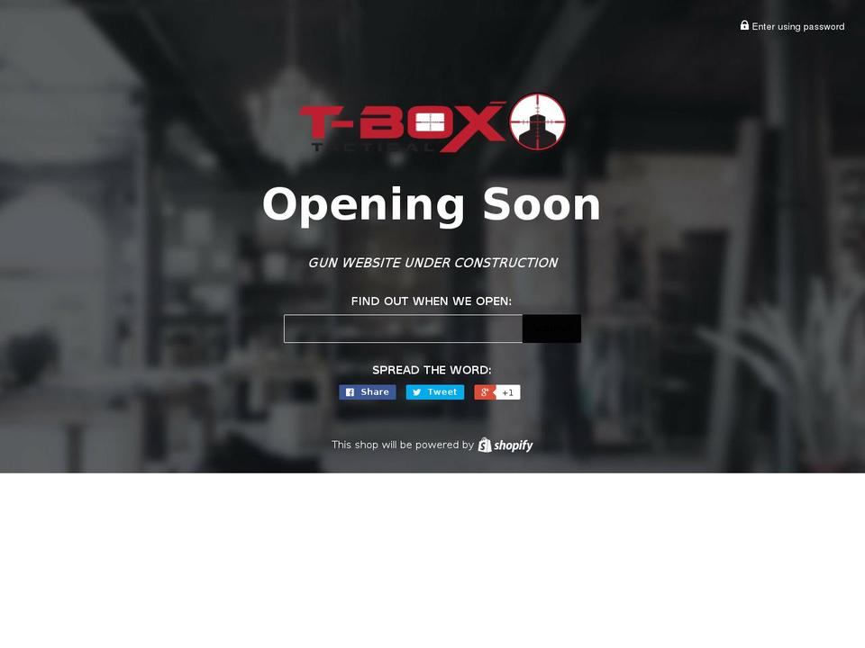 tboxguns.com — Shopify storefront screenshot