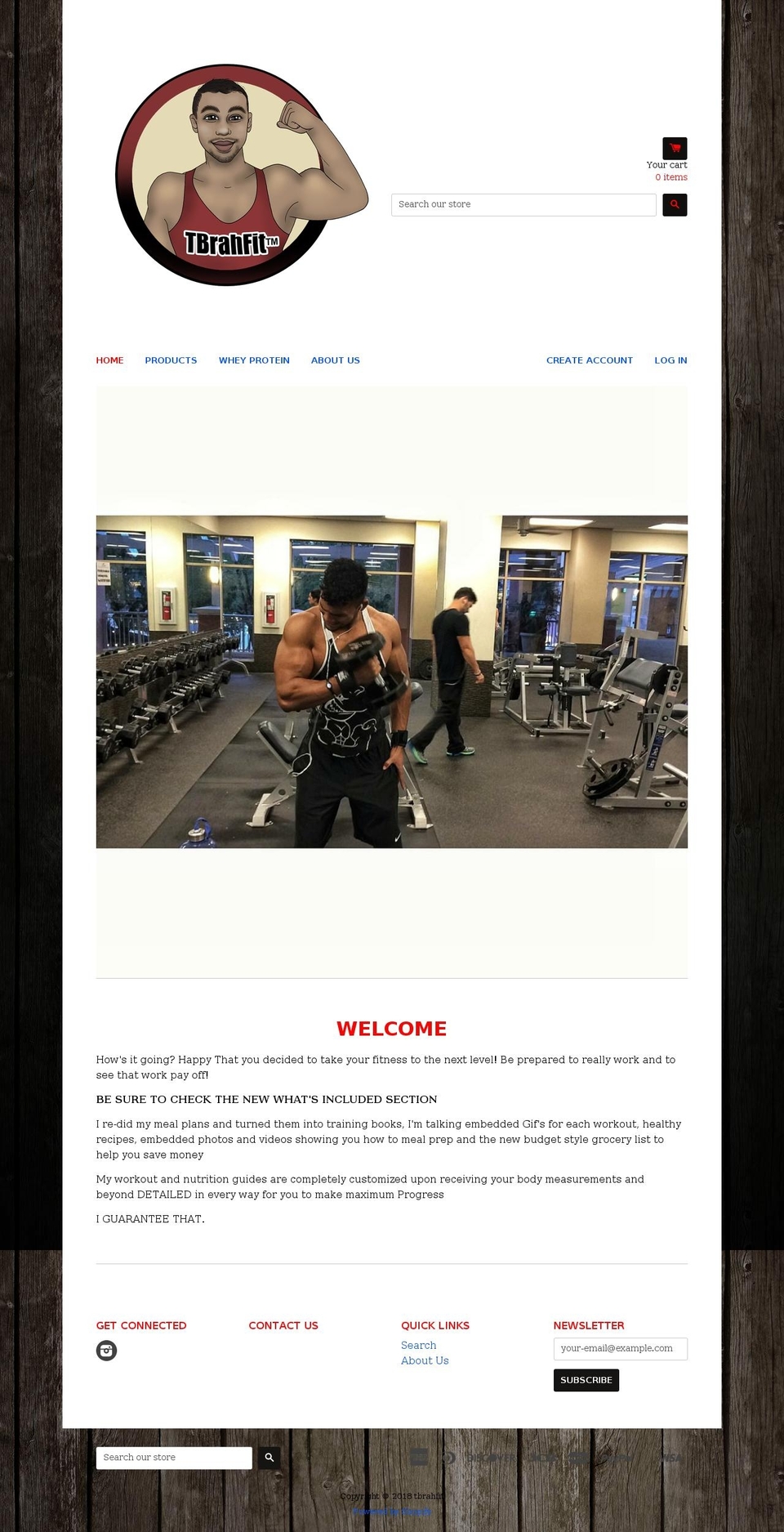 tbrahfit.com — Shopify storefront screenshot