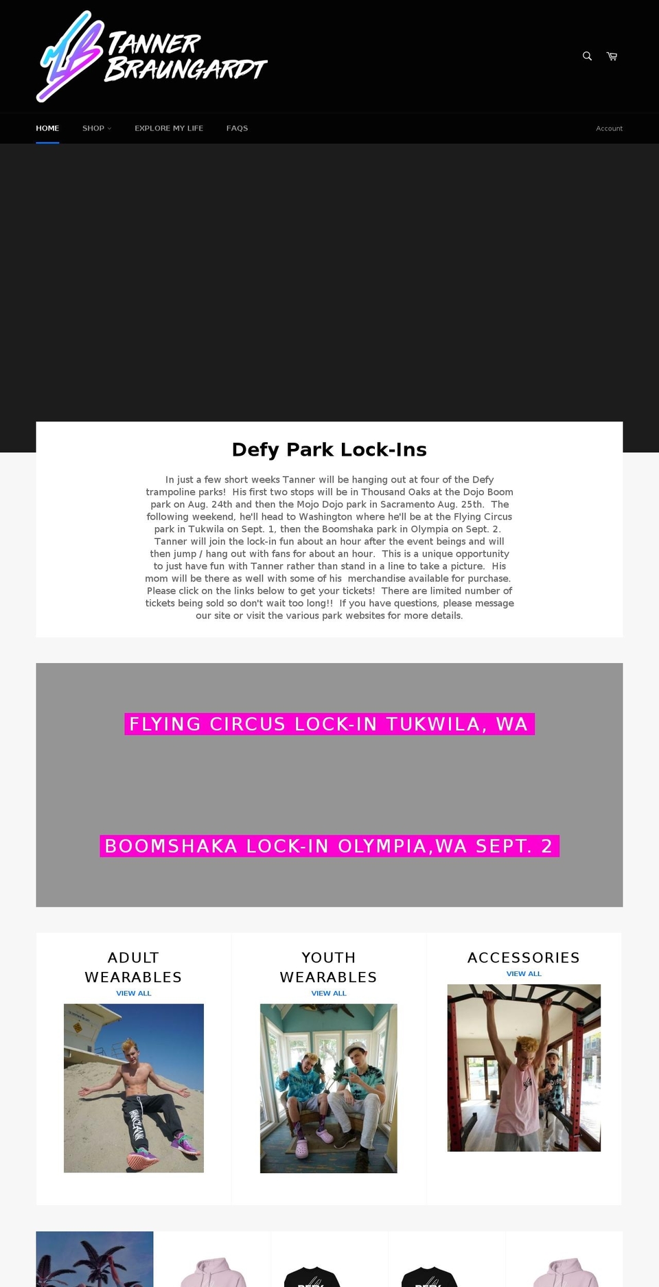 tbraungardt.com — Shopify storefront screenshot