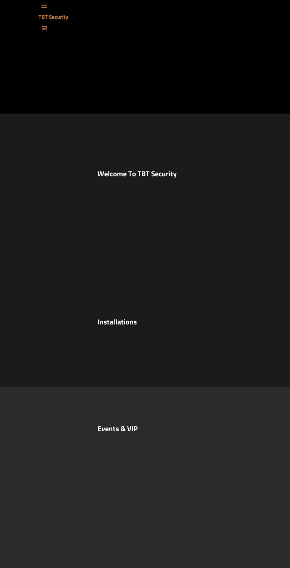 tbtsecurity.com — Shopify storefront screenshot