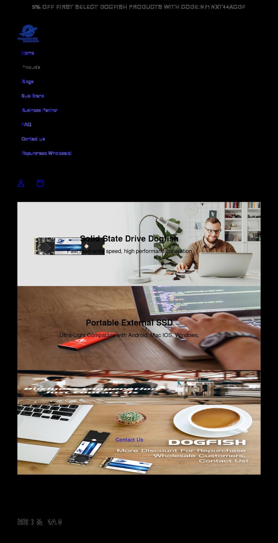 tc-dogfish.com — Shopify storefront screenshot