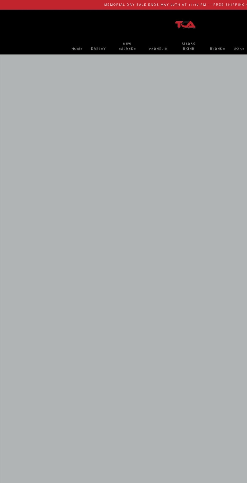 tcateamstore.com shopify website screenshot