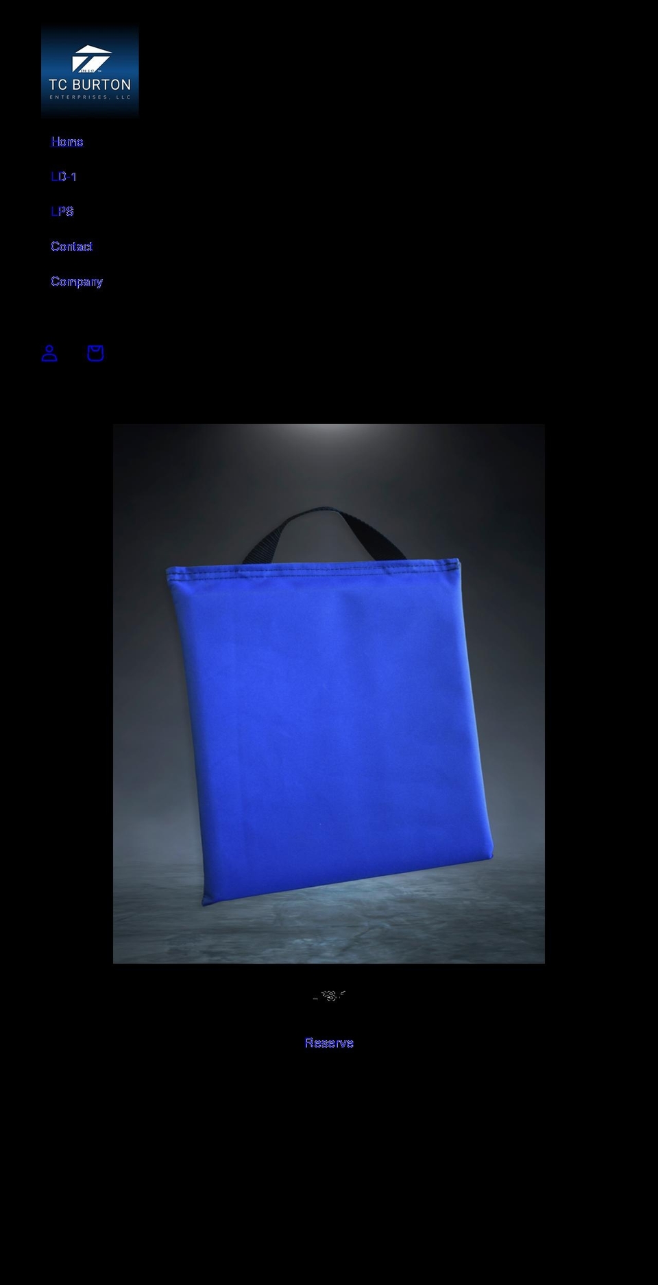 tcburton.com shopify website screenshot