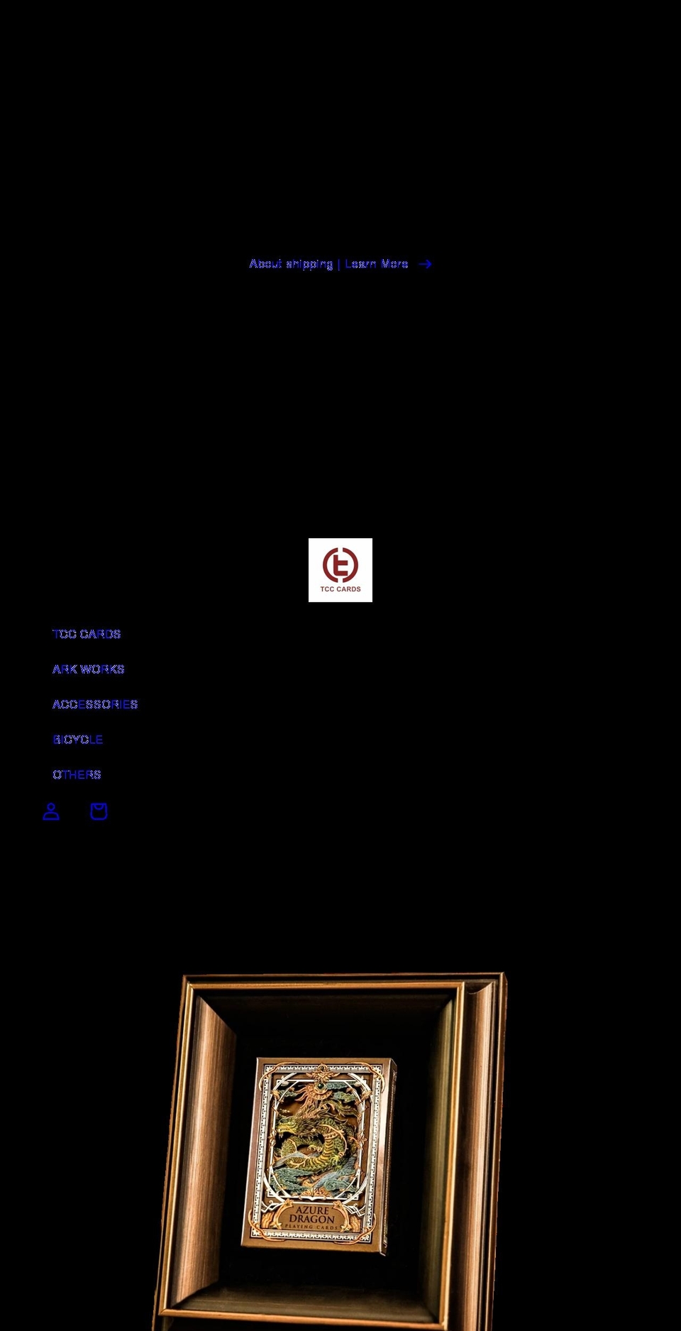 tccplayingcard.com shopify website screenshot