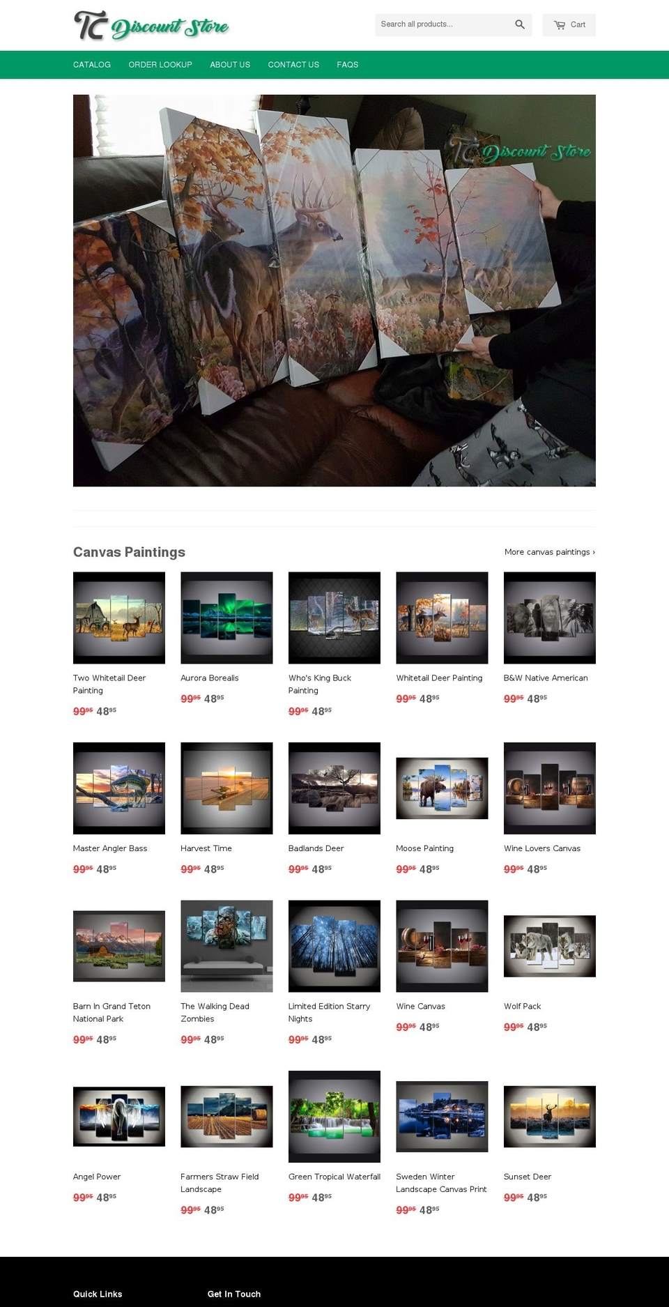 tcdiscountstore.com shopify website screenshot