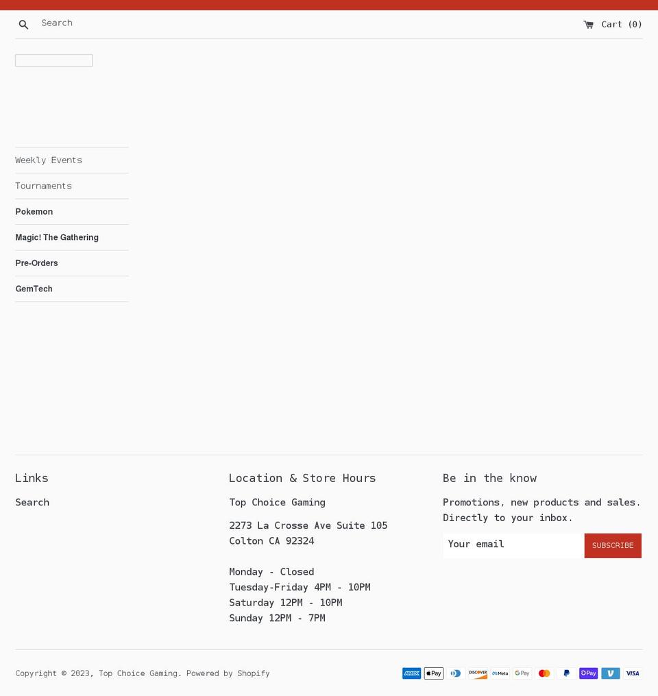 tcglounge.com shopify website screenshot