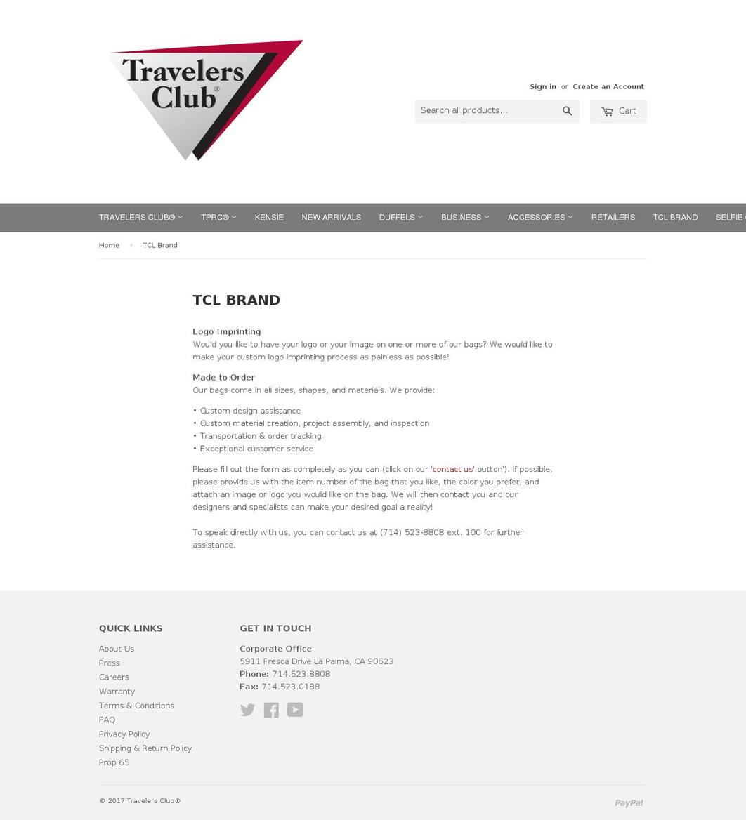 tclbrand.com shopify website screenshot