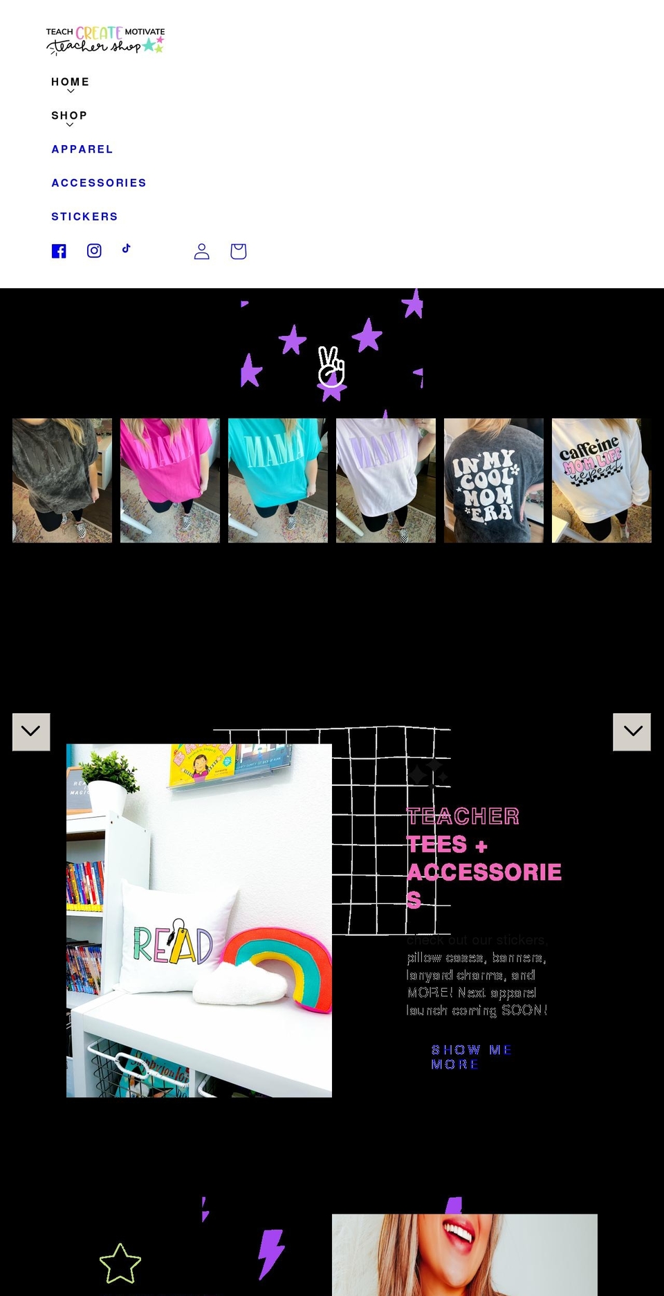 tcmteachershop.com — Shopify storefront screenshot