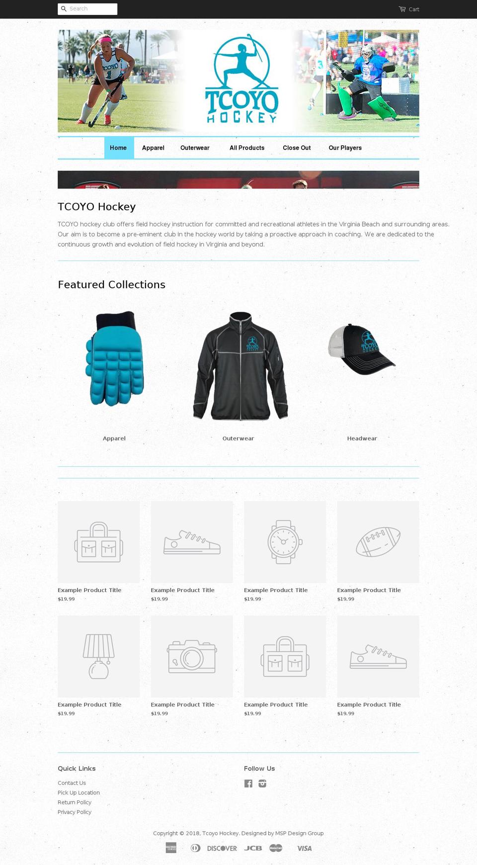 tcoyostore.com — Shopify storefront screenshot