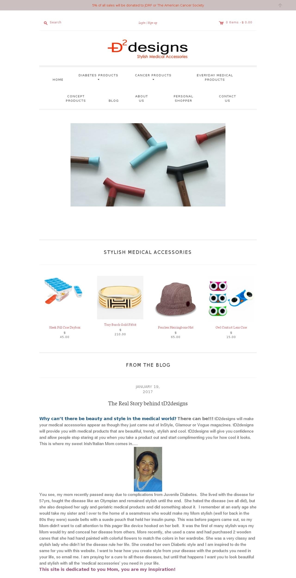 td2designs.com — Shopify storefront screenshot