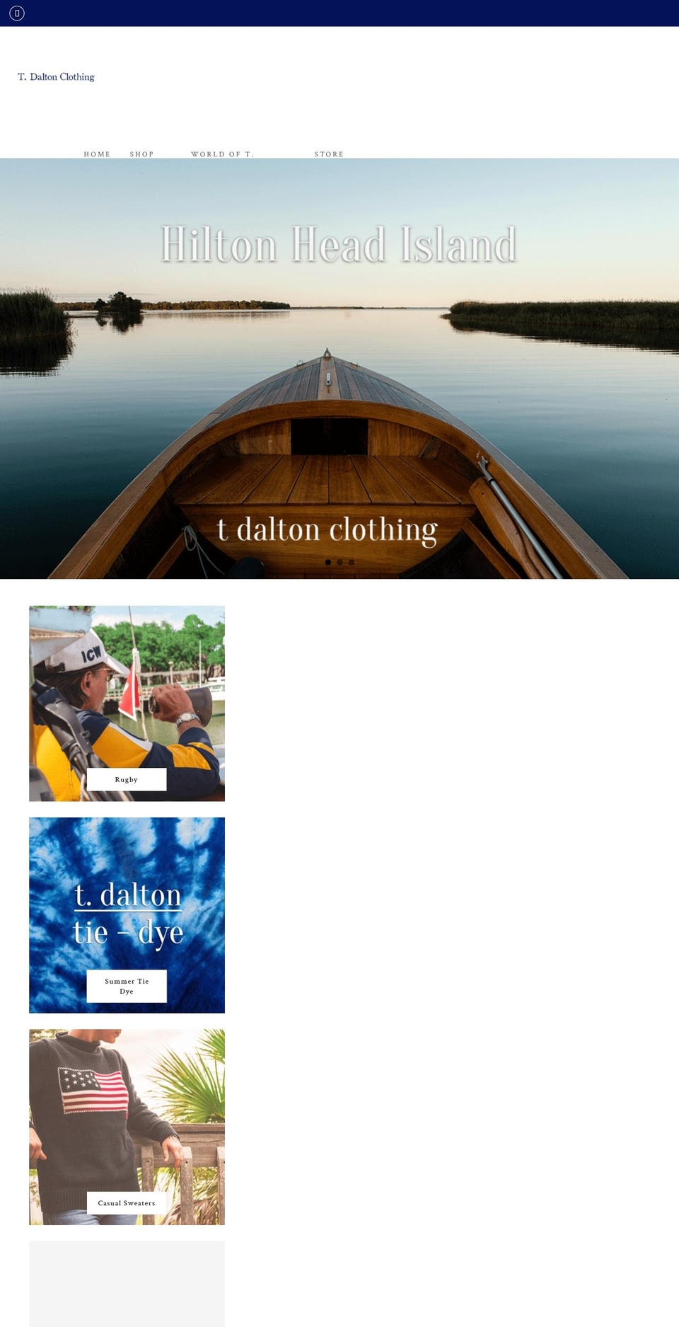tdaltonclothing.com shopify website screenshot