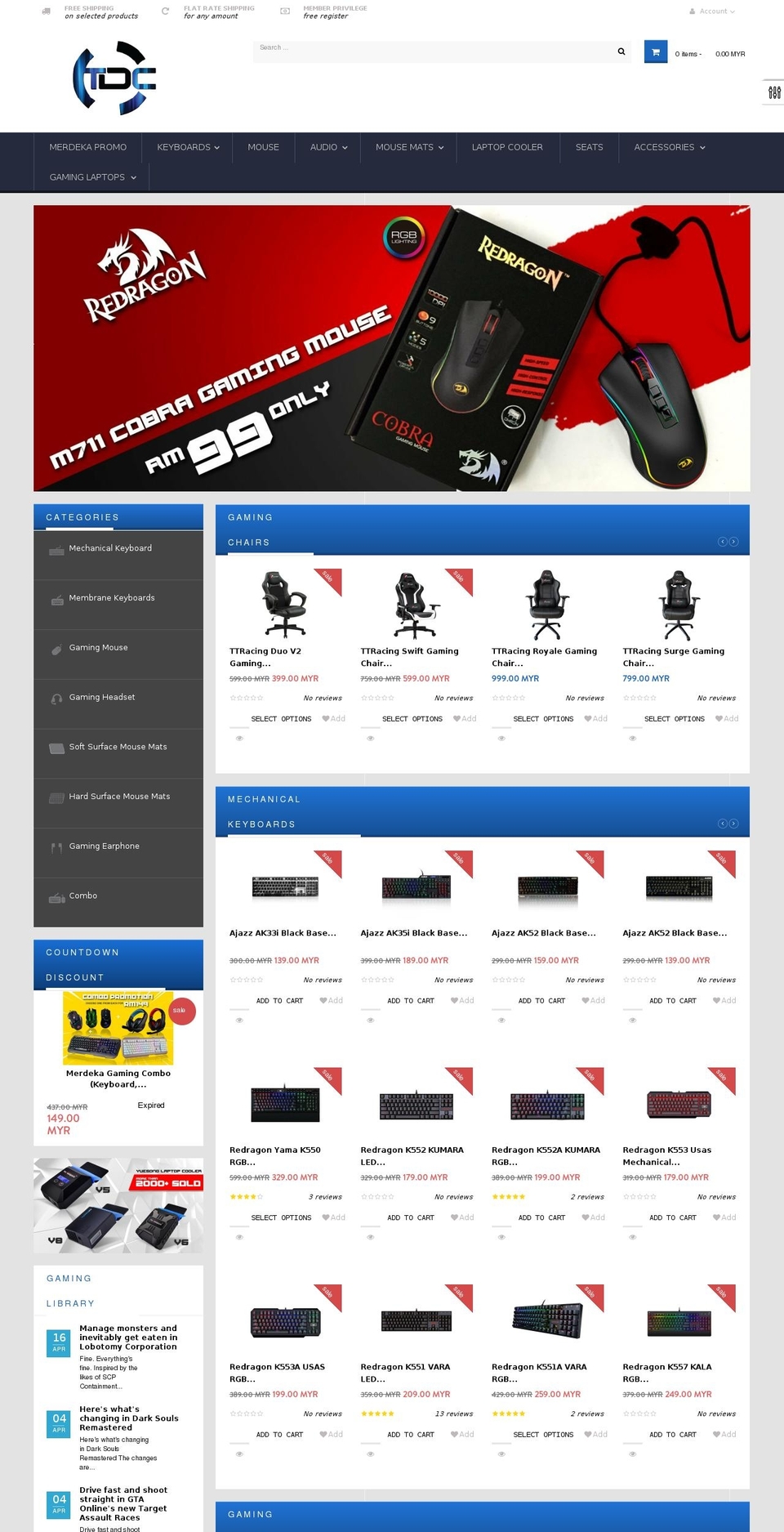 tdc.my shopify website screenshot