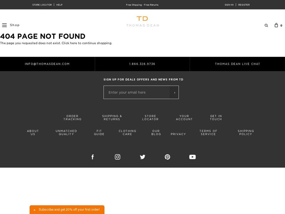 Thomas Dean \u0026 Co. Shopify theme site example tdcollegiate.com
