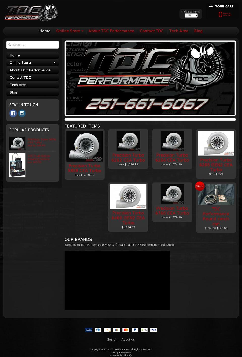 tdcperformance.org shopify website screenshot