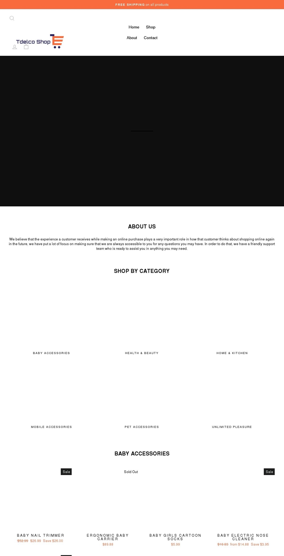 tdelco.com shopify website screenshot