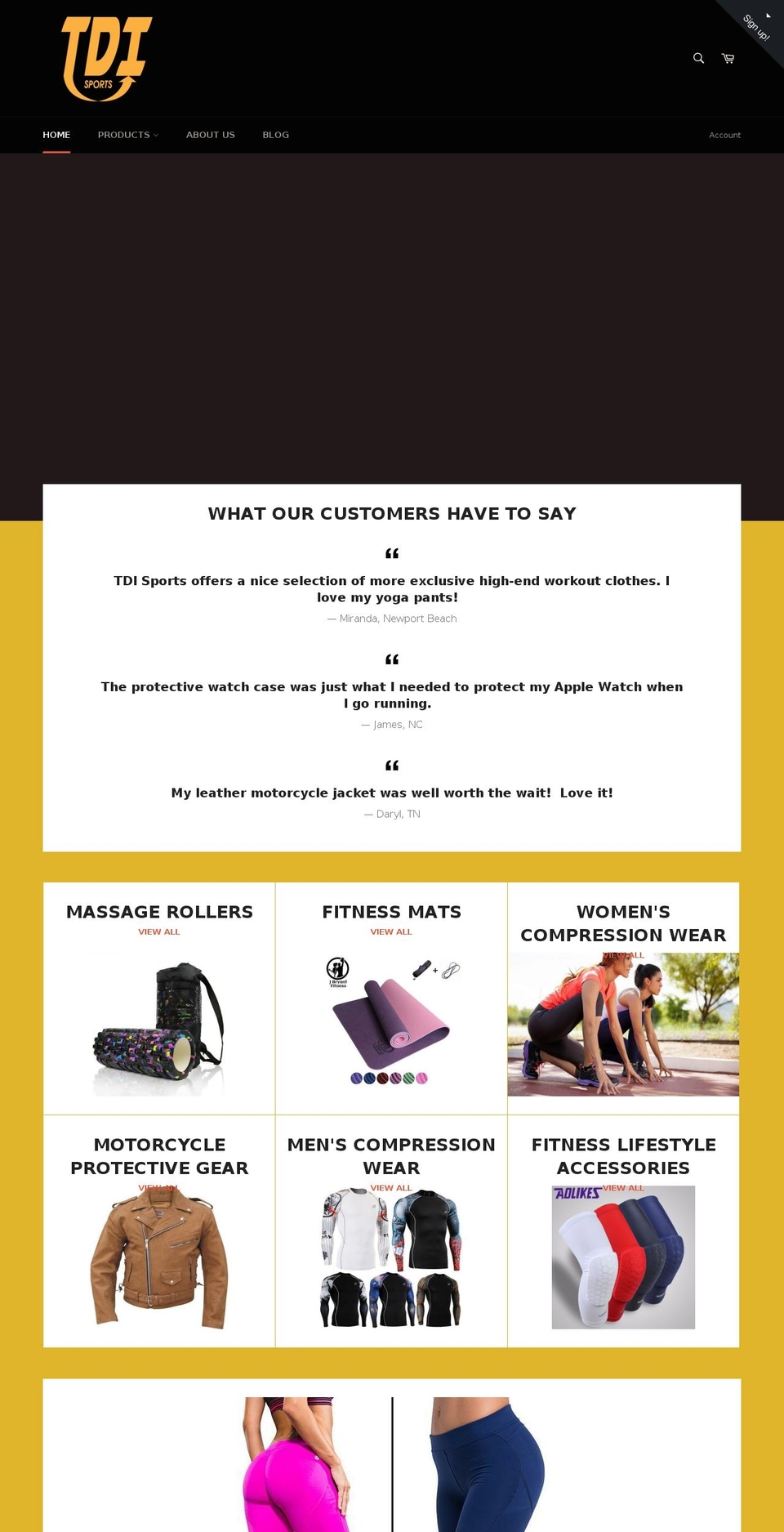 tdisports.com shopify website screenshot