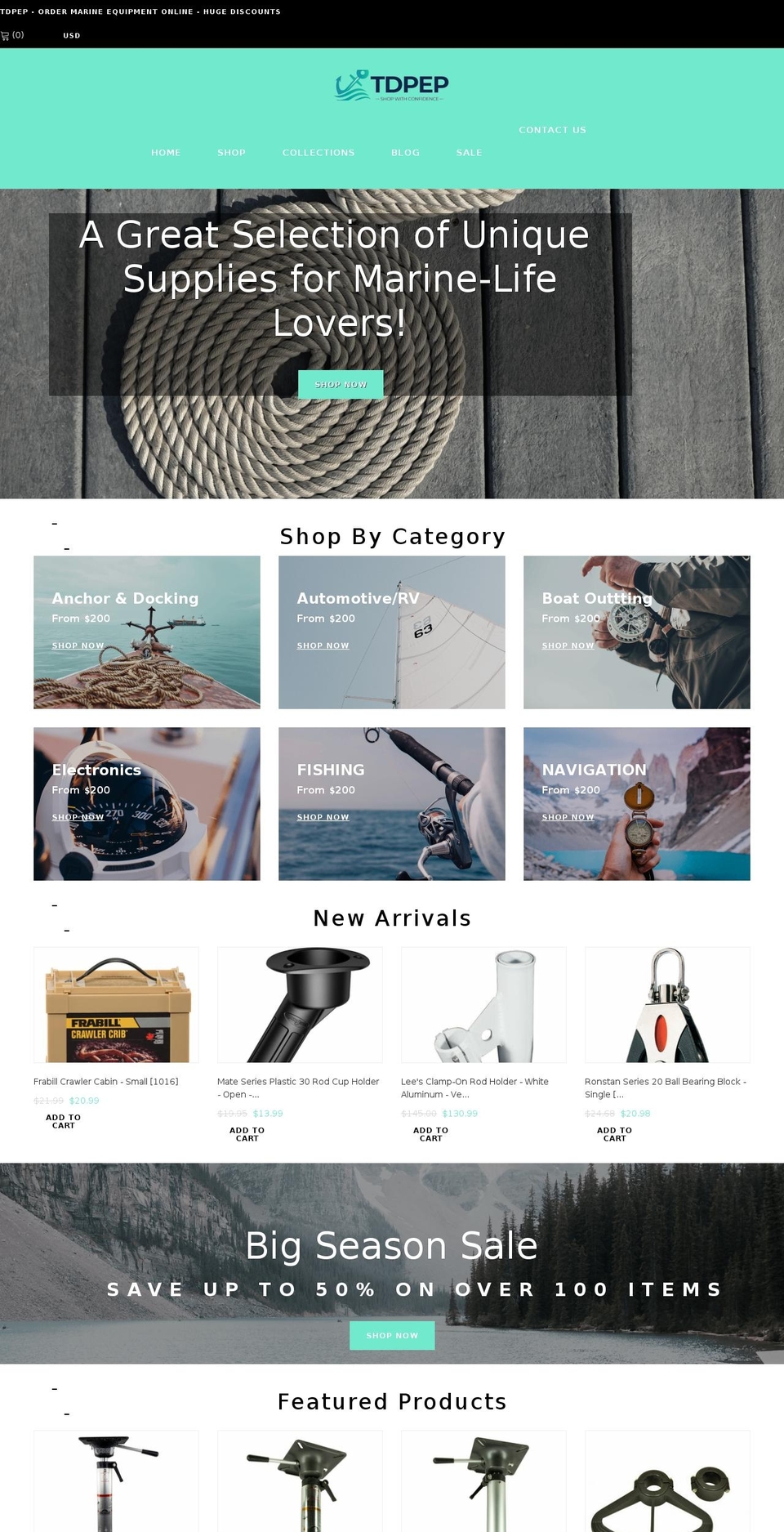 tdpep.com shopify website screenshot