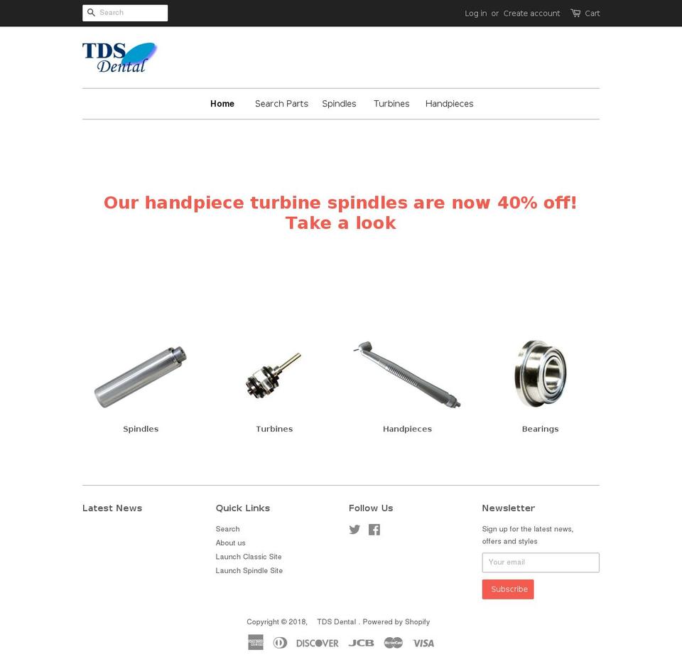 tdsdental.parts shopify website screenshot