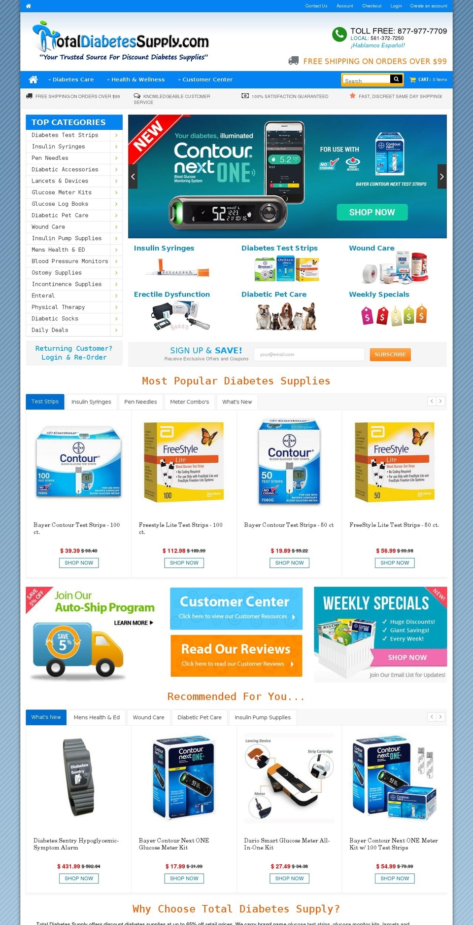 Copy of Total Diabetes Supply - Purchasing Limit Shopify theme site example tdsdiabetes.com