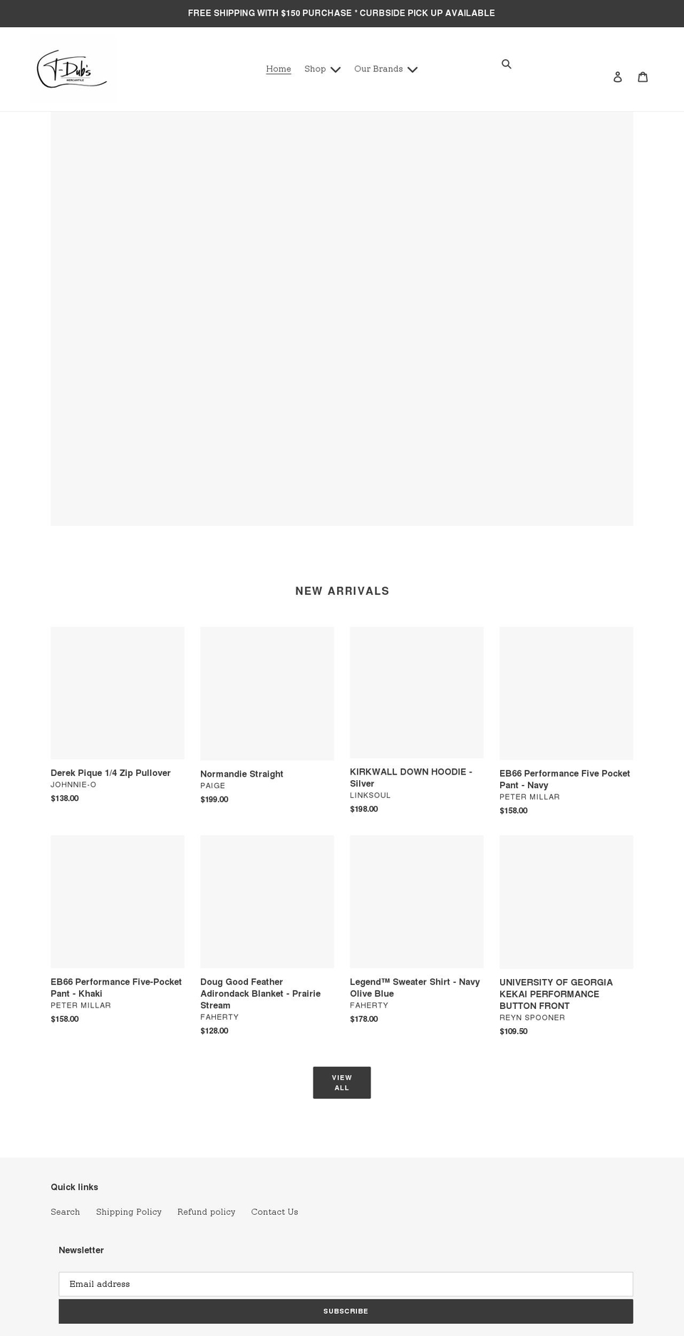 tdubsmercantile.com shopify website screenshot