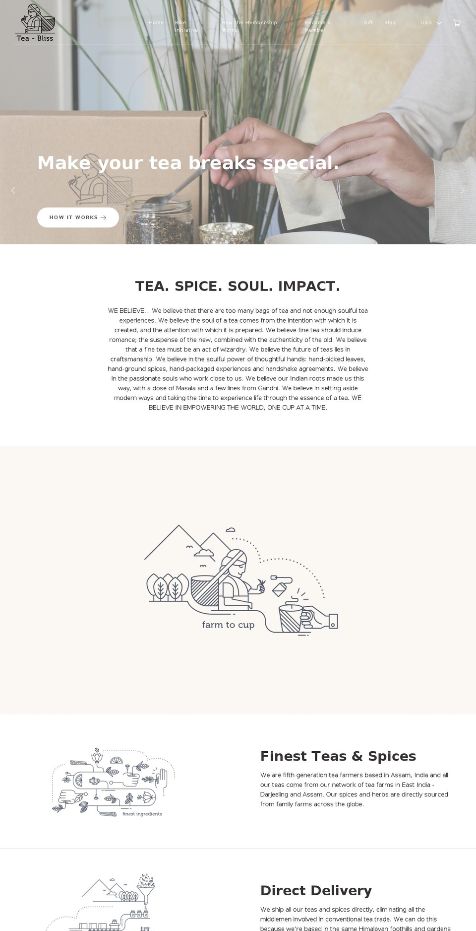 tea-bliss.com shopify website screenshot