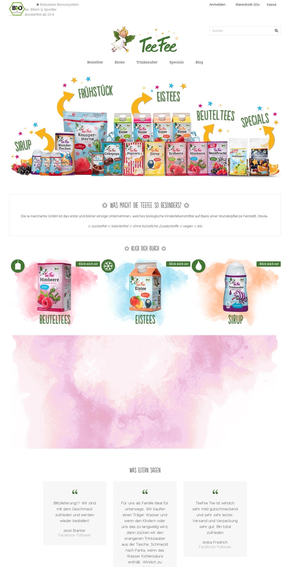 tea-fairy.com shopify website screenshot