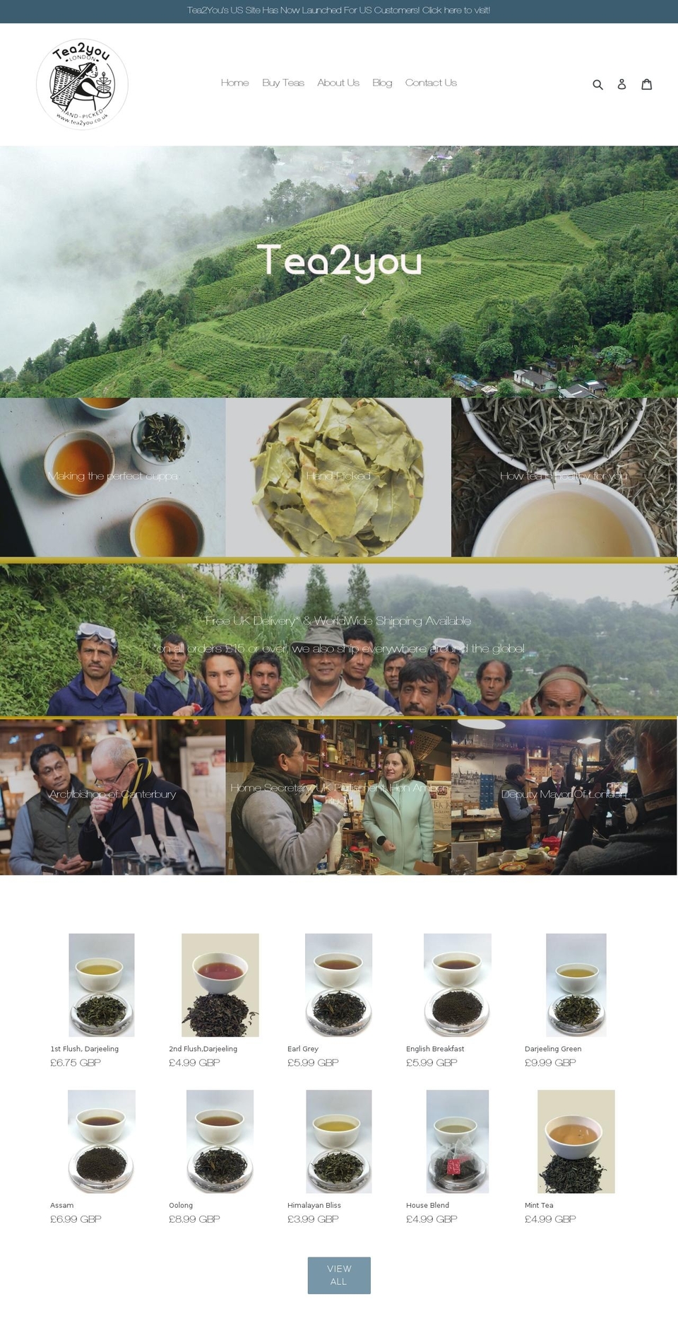 tea2youamerica.com shopify website screenshot