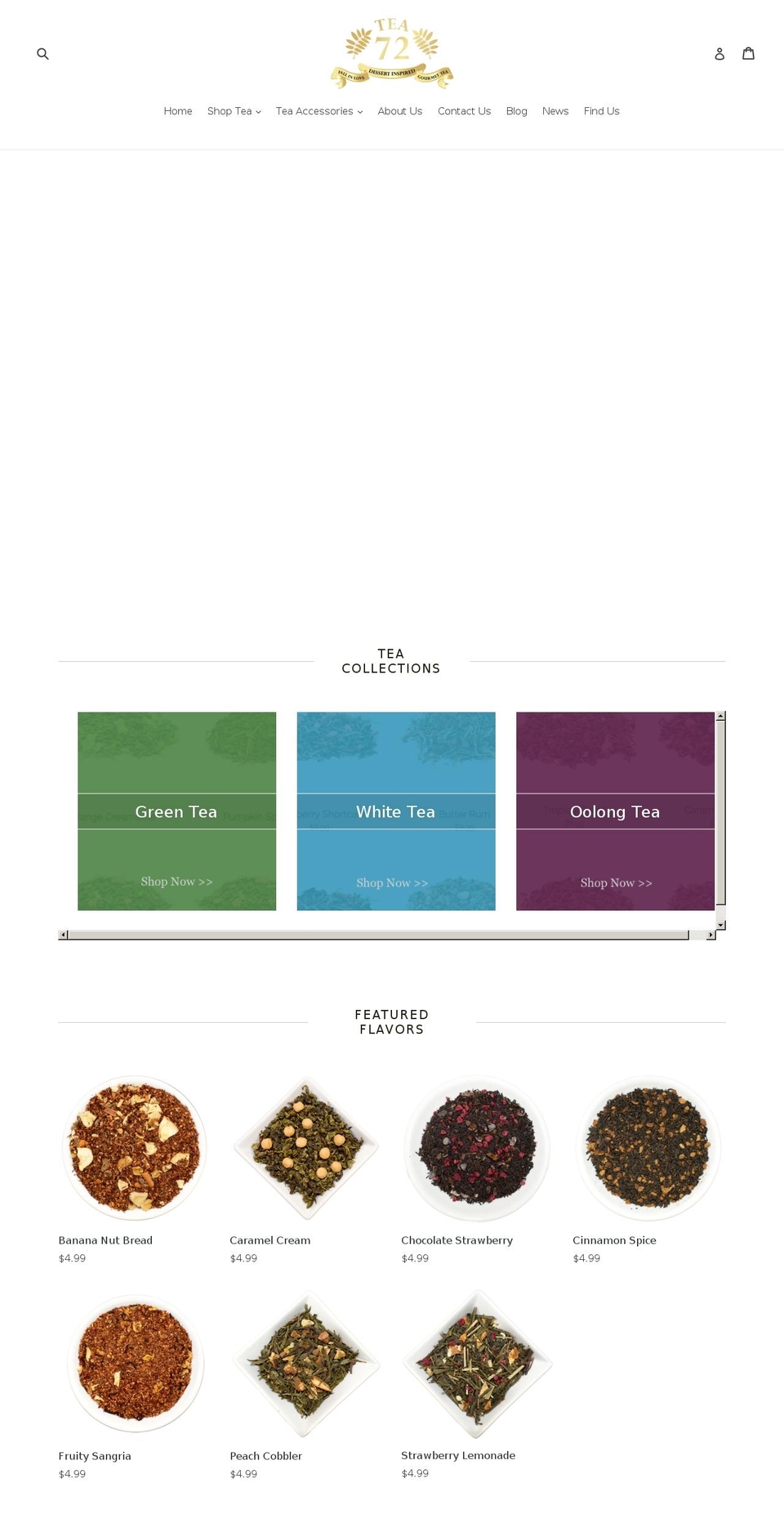 tea72.com shopify website screenshot