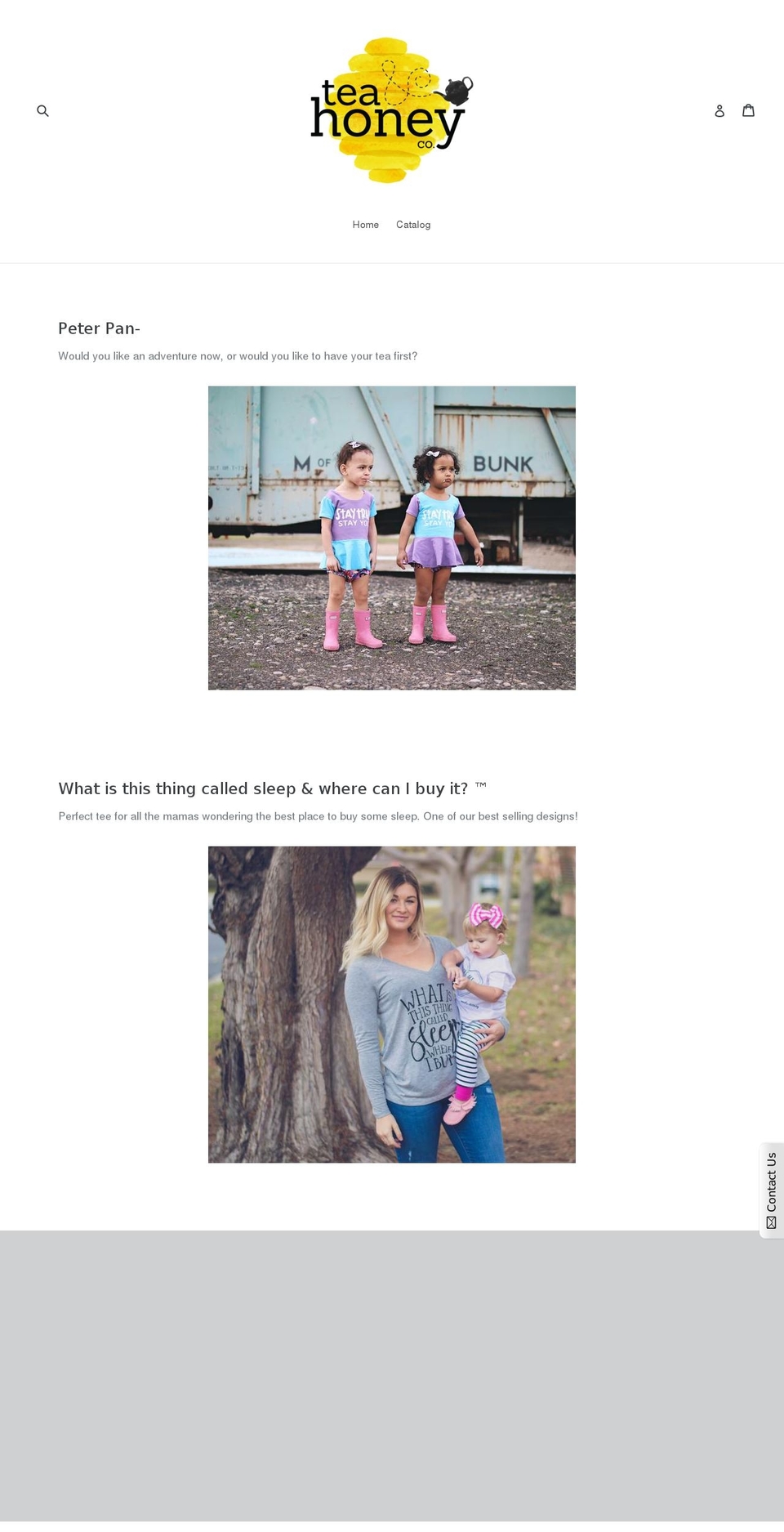 teaandhoneyco.com shopify website screenshot
