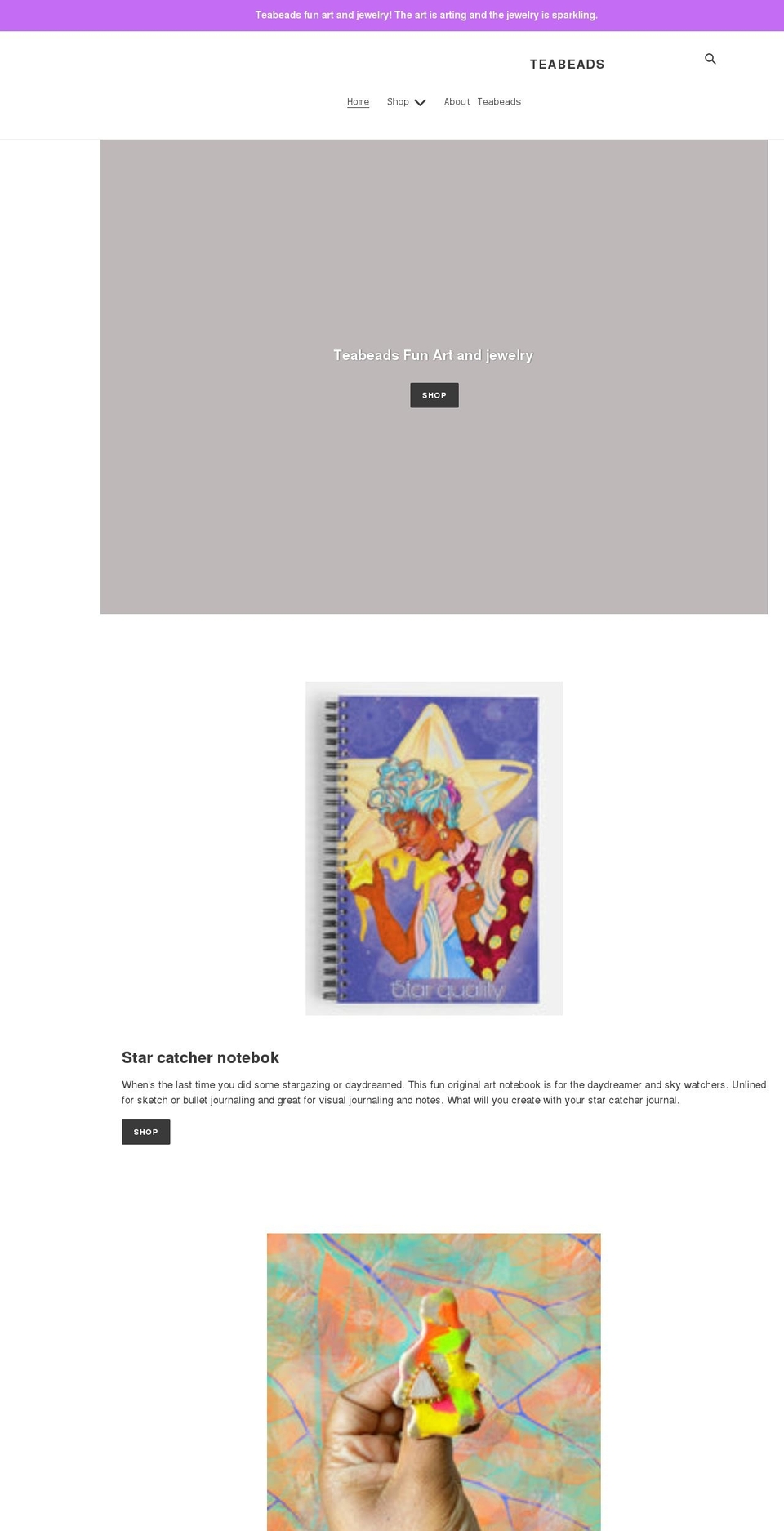 teabeads.com shopify website screenshot
