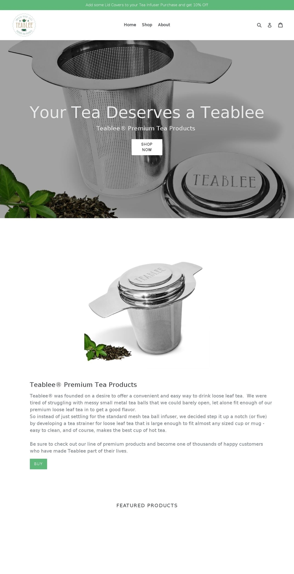 teablee.com — Shopify storefront screenshot