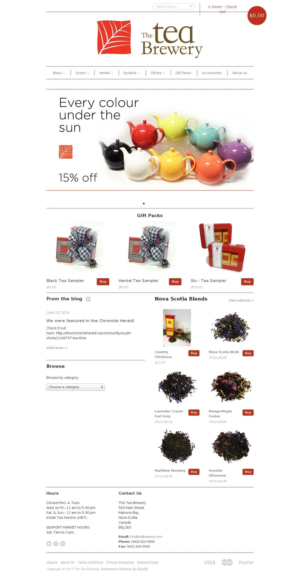 new-standard Shopify theme site example teabrewery.com