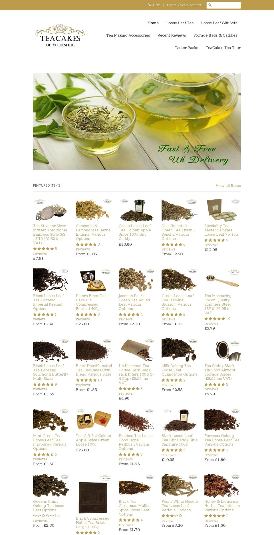 teacakesyork.co.uk shopify website screenshot