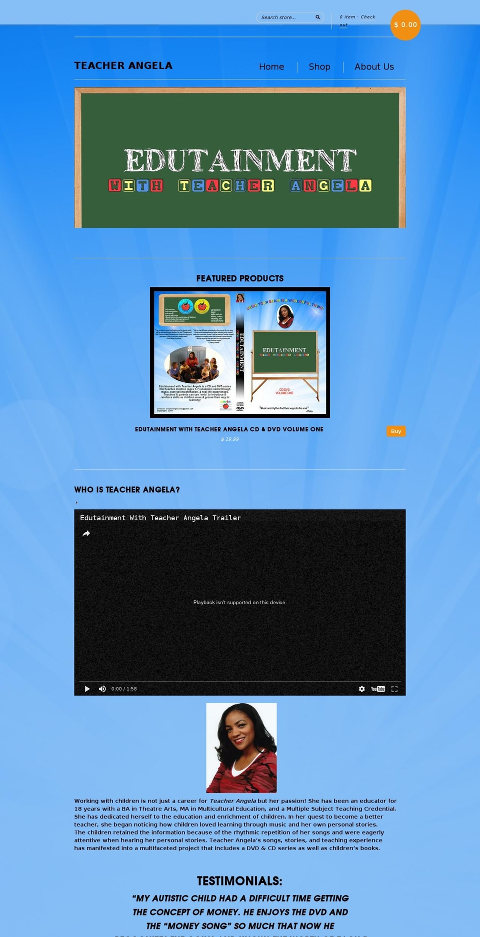 teacherangela.com shopify website screenshot