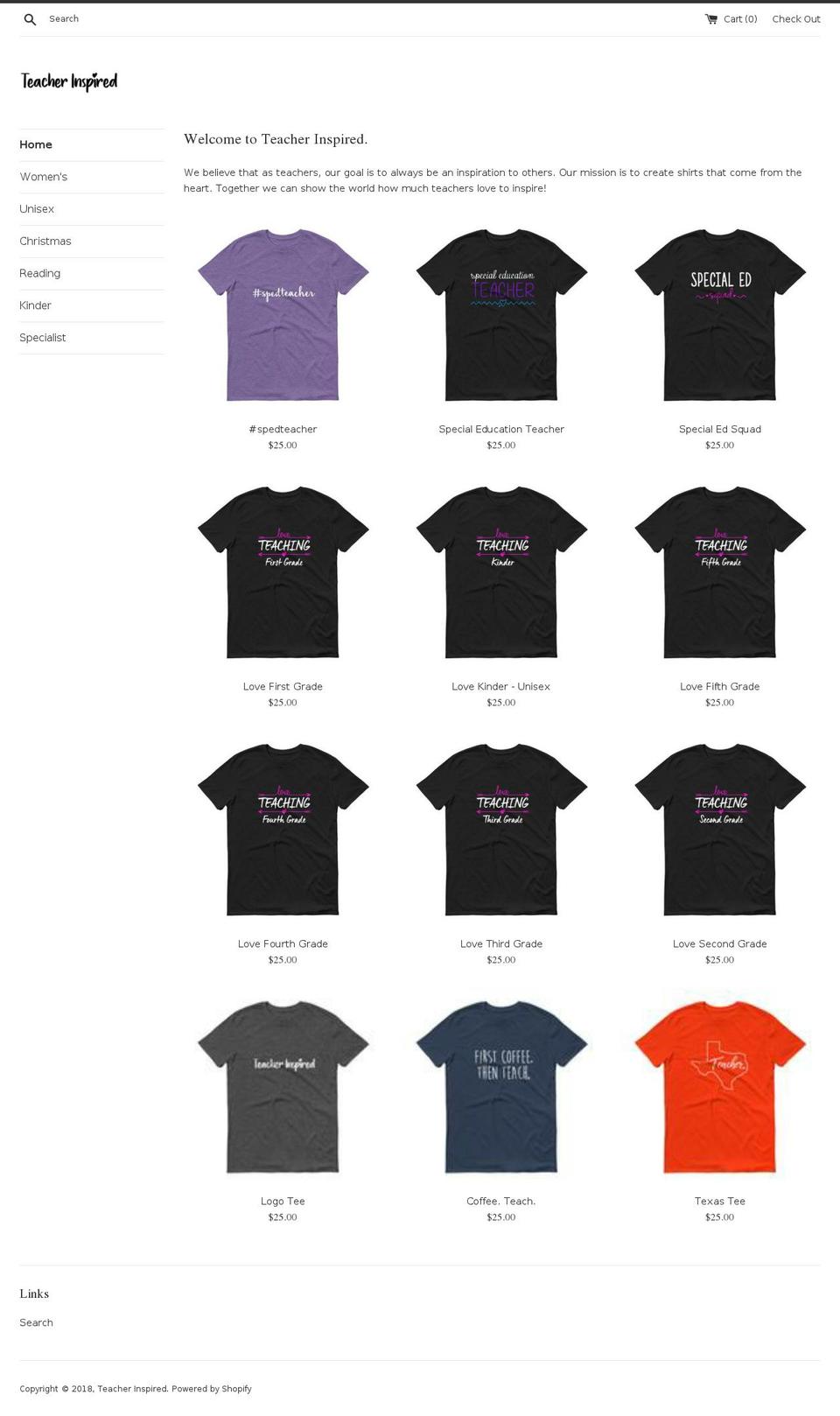 teacherinspired.com — Shopify storefront screenshot