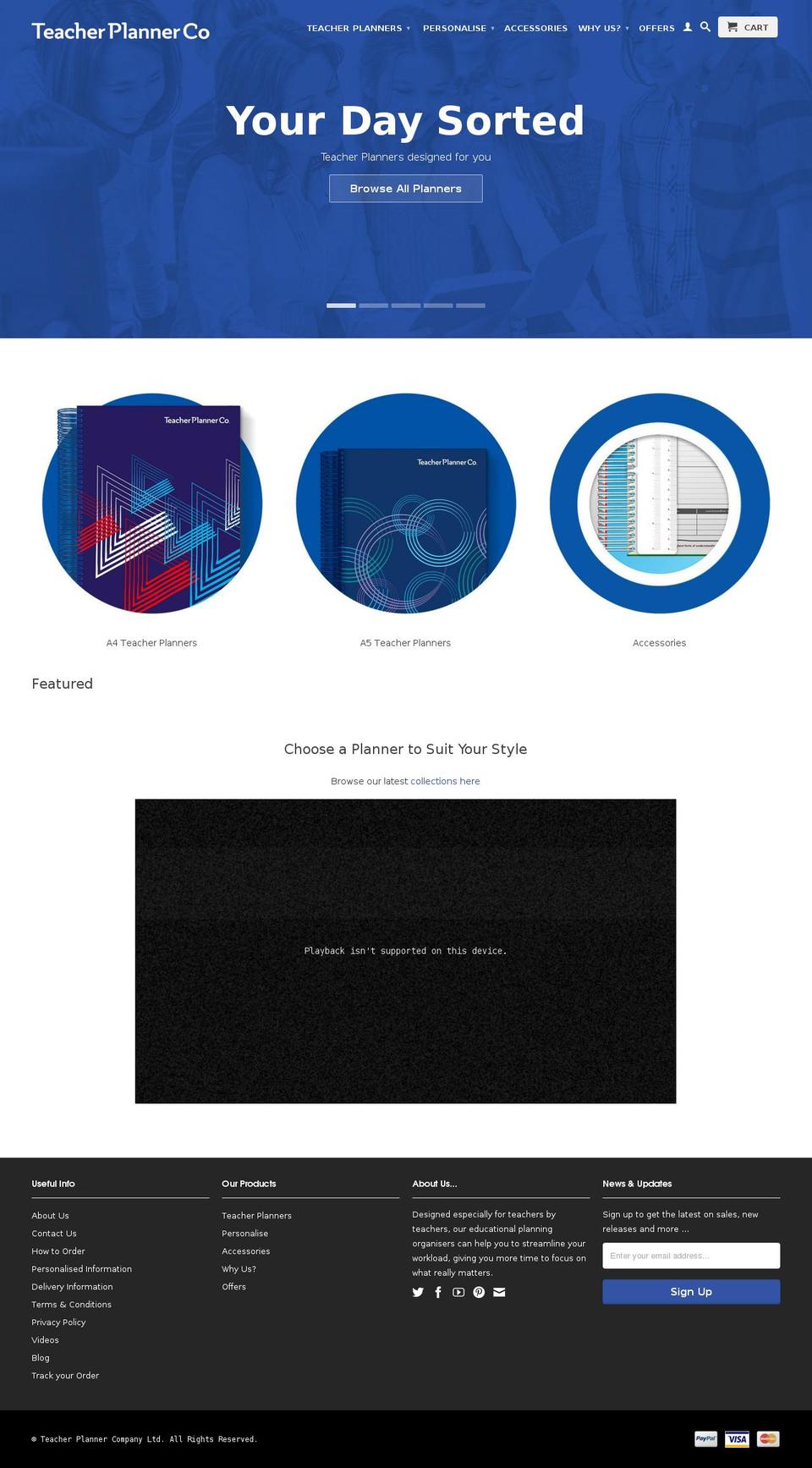 teacherplannercompany.com shopify website screenshot