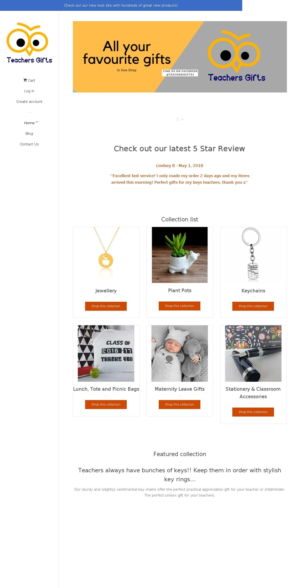 teachers-gifts.com — Shopify storefront screenshot