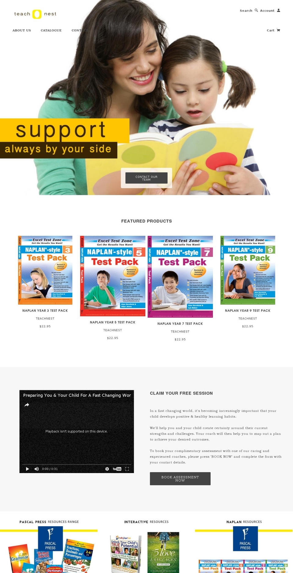teachnest.com shopify website screenshot