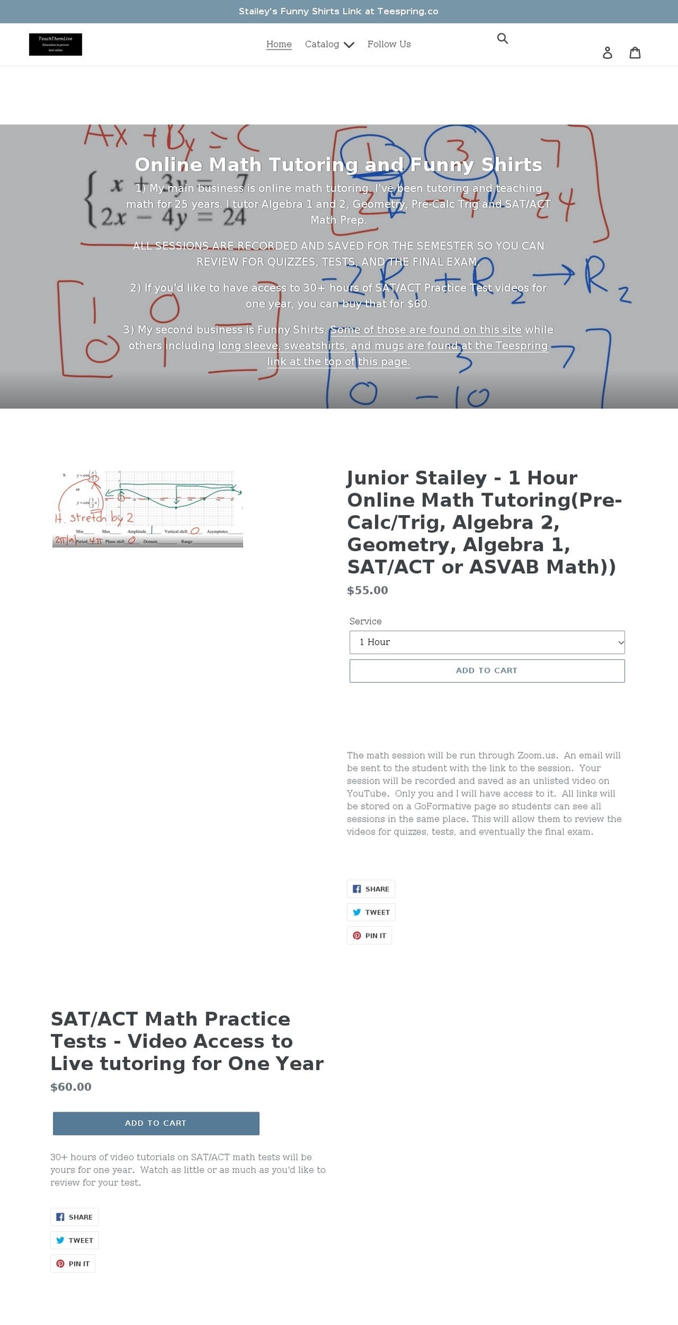 teachthemlive.com shopify website screenshot