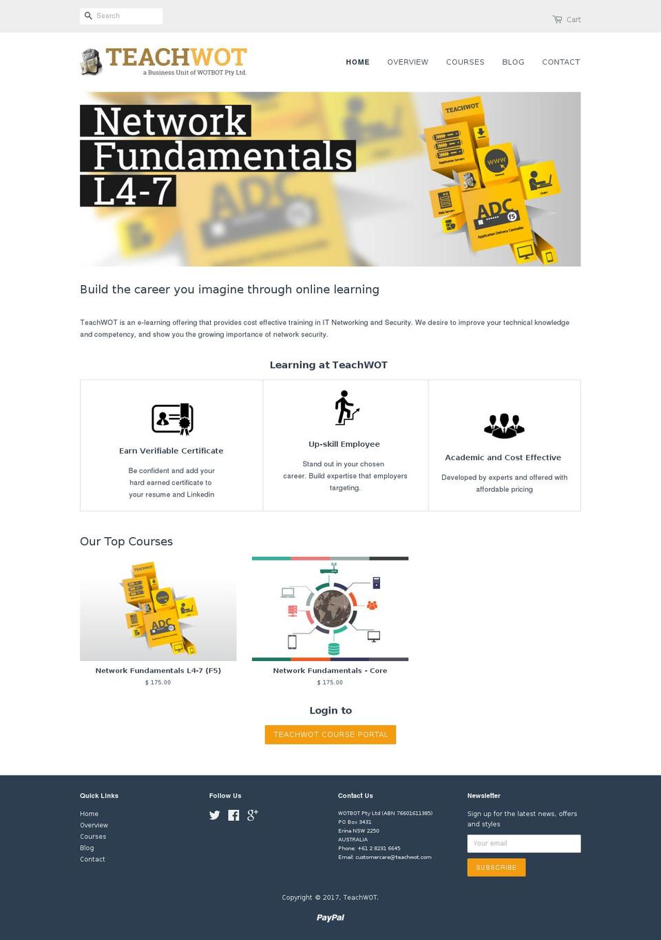 teachwot.com shopify website screenshot