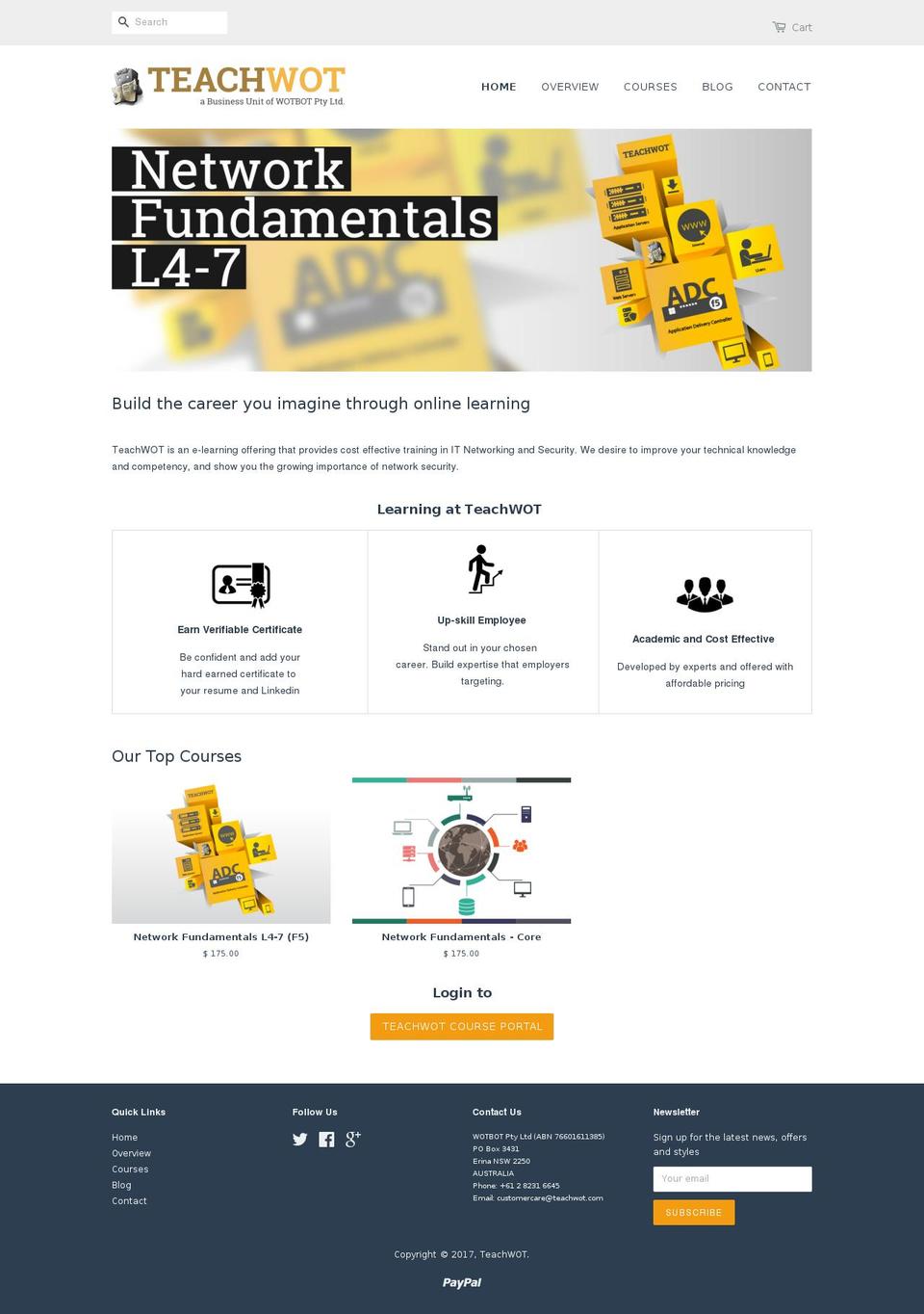 teachwot.net shopify website screenshot