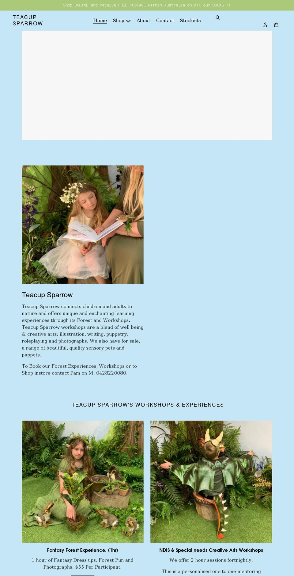 teacupsparrow.com shopify website screenshot