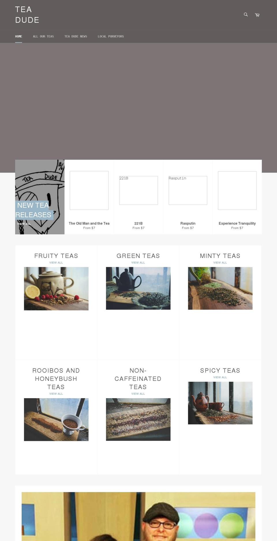 teaduder.com shopify website screenshot