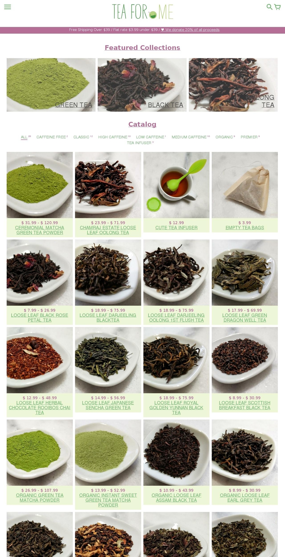 teafromvietnam.com shopify website screenshot