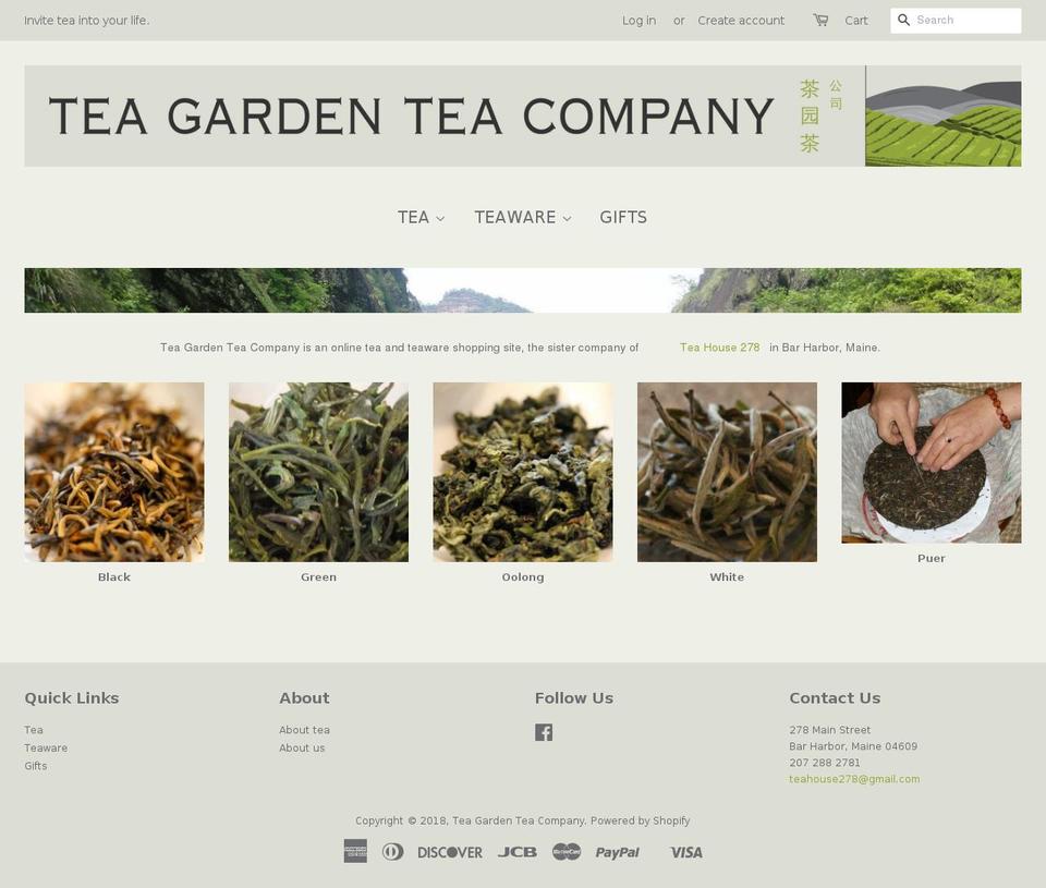 teagardenteacompany.com shopify website screenshot