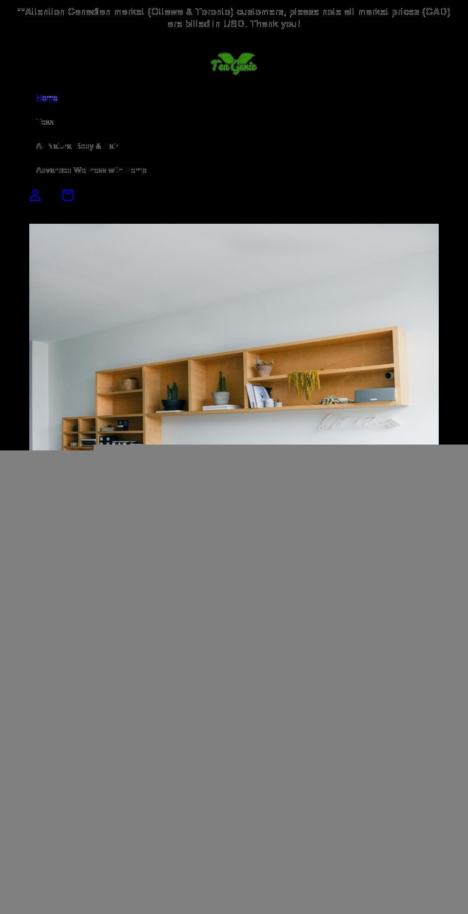 teagenicwellness.com shopify website screenshot