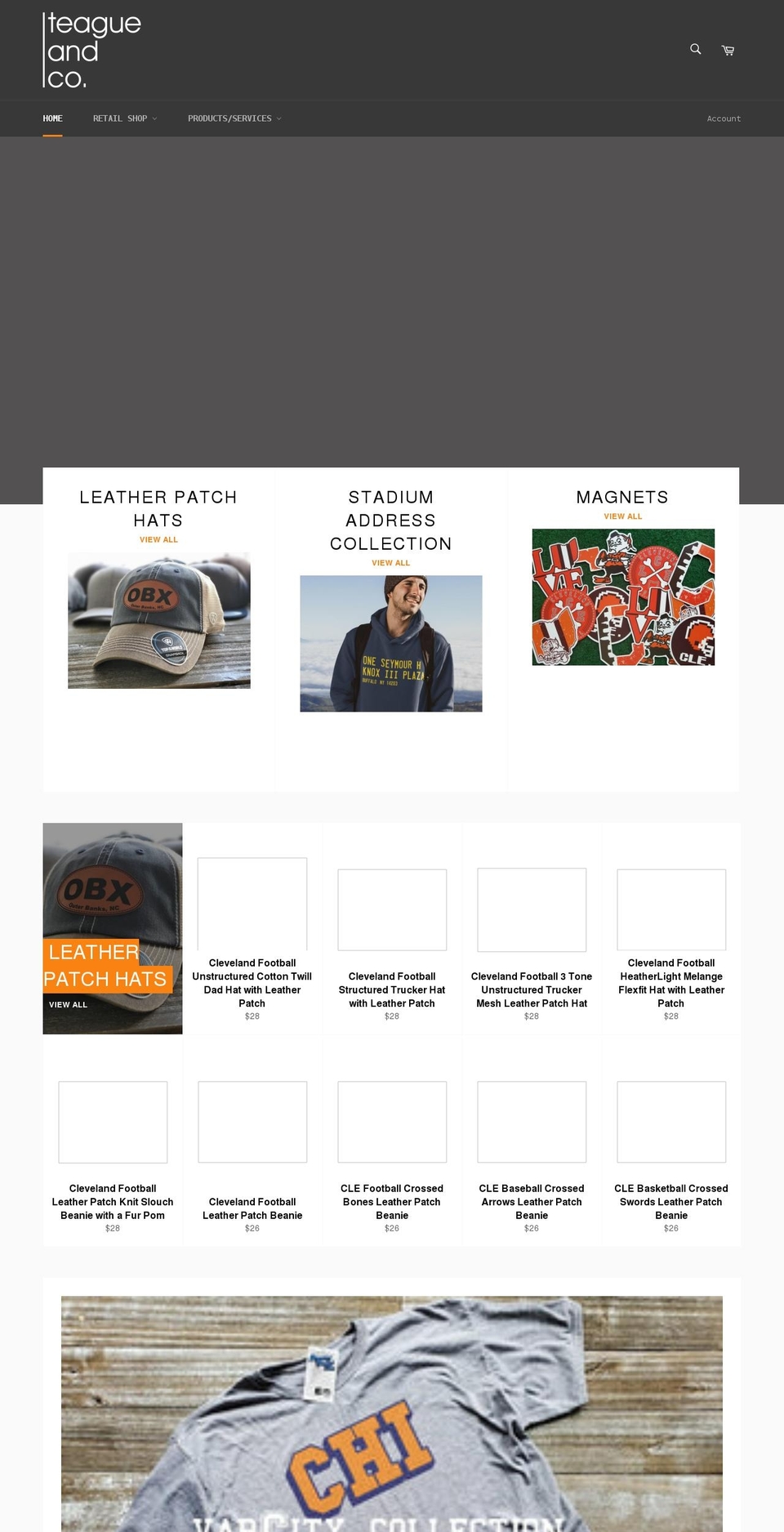 teagueandco.com shopify website screenshot