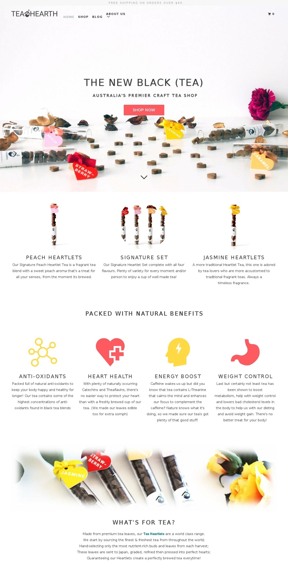 teahearth.com — Shopify storefront screenshot