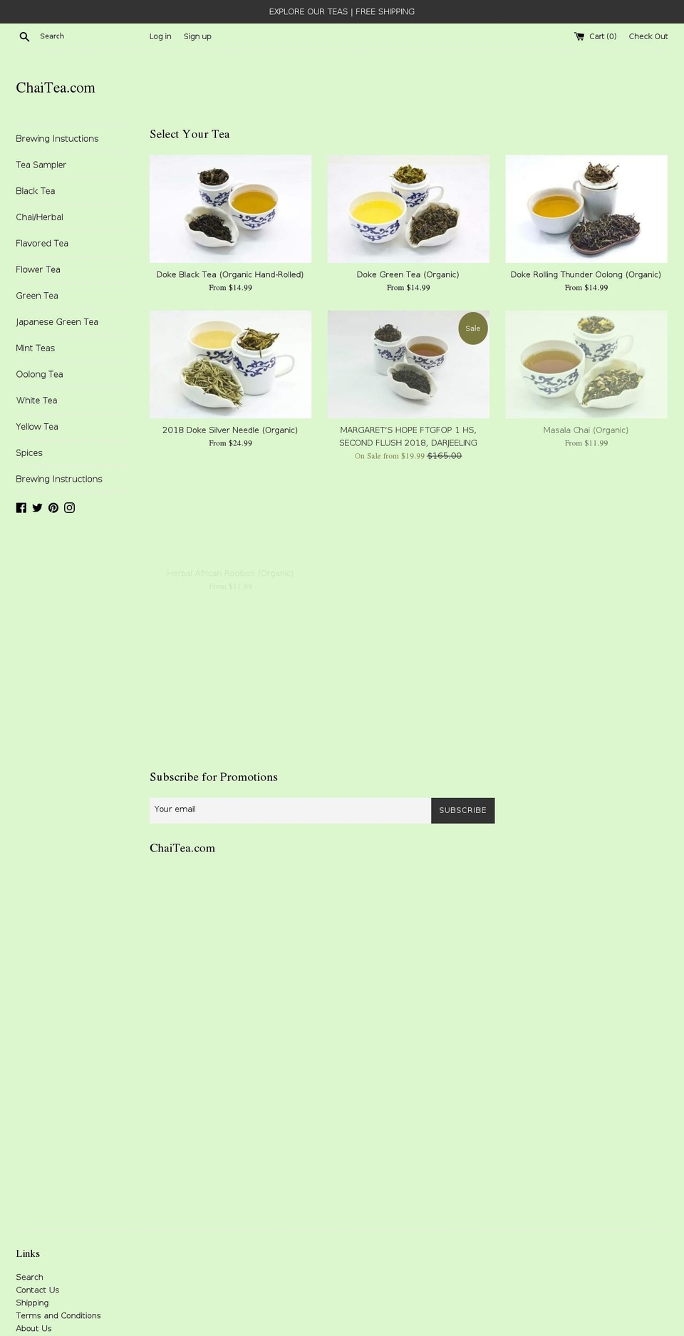teahut.com — Shopify storefront screenshot
